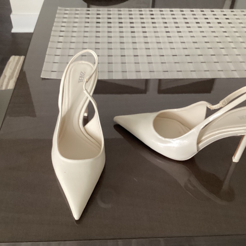 Zara high heel sling back pumps